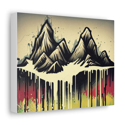 Mountain Waterfall, Graffiti-inspired home decor, Modern street art prints, Graffiti wall art, Street art canvas art, Graffiti artist prints - SaviTraviDesigns