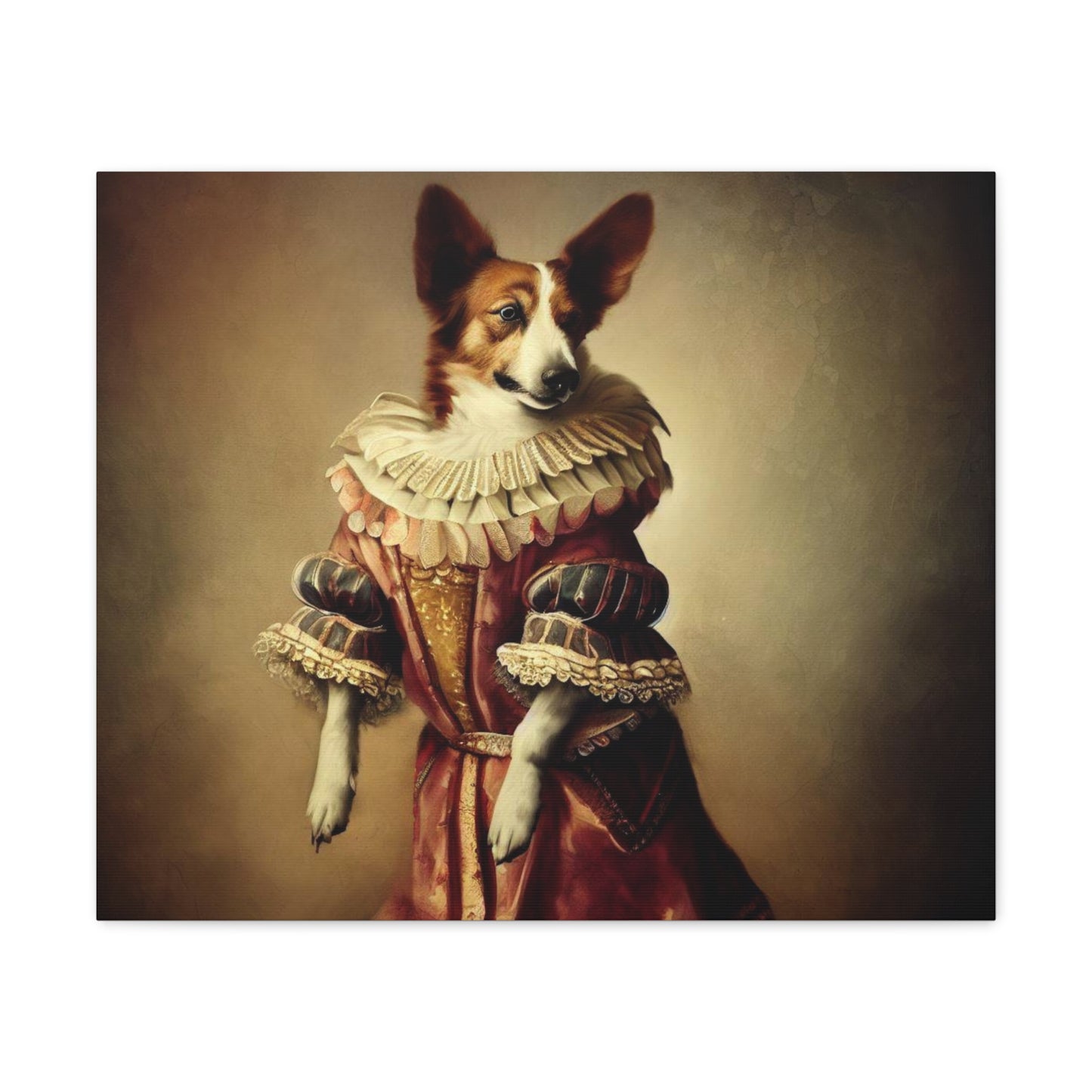 Fancy Dog, Canvas Dog Art, Dog Wall Art, Canine Canvas Art,Canvas Gallery Wraps, Pet Art 24″ x 20″ Premium Gallery Wraps (1.25″)