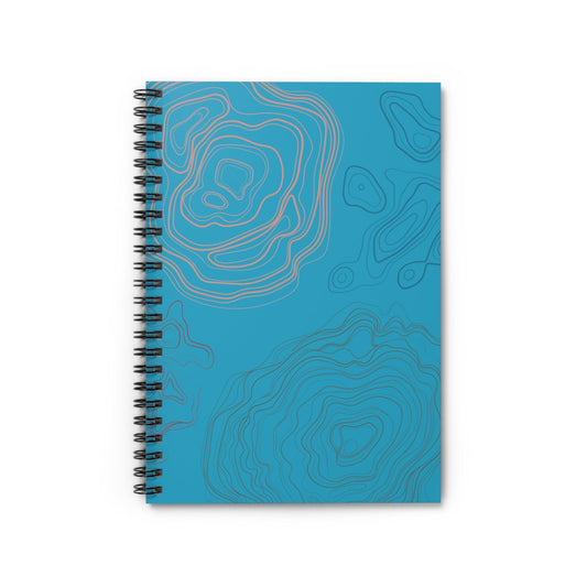 Pattern Notepad, Design Spiral Notebook, Spiral Notebook, Ruled Line, Blue, Workout Journal - SaviTraviDesigns