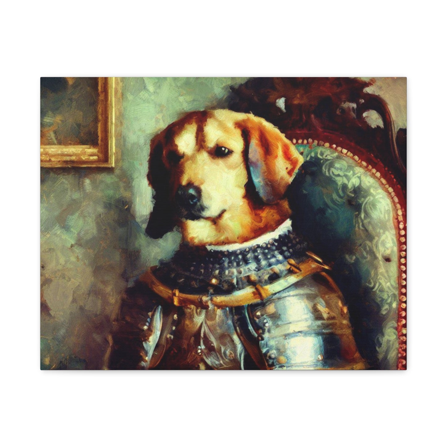 Fancy Dog, Canvas Dog Art, Dog Wall Art, Canine Canvas Art, Canvas Gallery Wraps 20″ x 16″ Premium Gallery Wraps (1.25″)