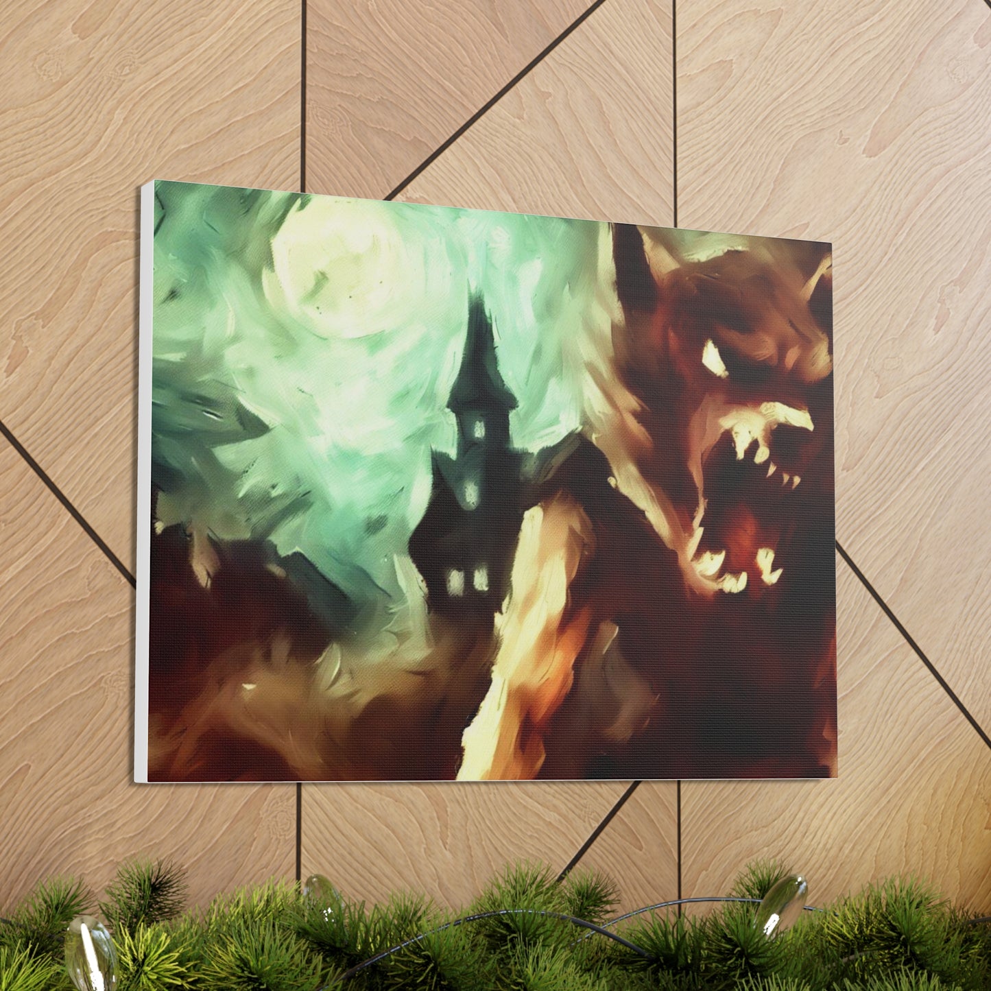 Halloween art, Werewolf canvas prints, Scary Halloween decor, Halloween home decor, Halloween wall, Gothic wall decor, Canvas Gallery Wraps - SaviTraviDesigns