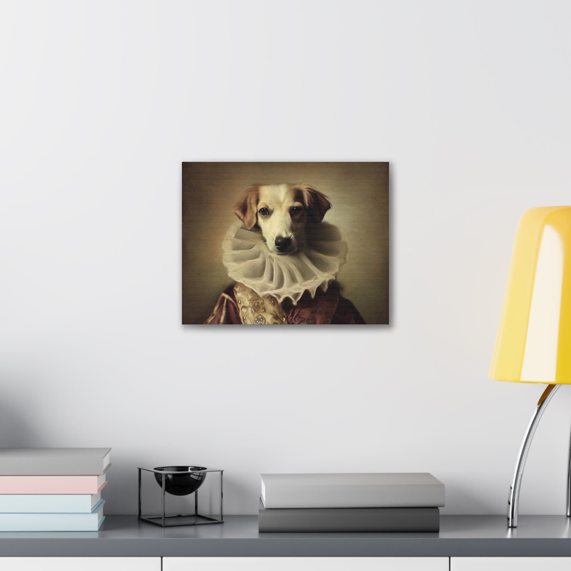 Fancy Dog, Canvas Dog Art, Dog Wall Art, Canine Canvas Art, Canvas Gallery Wraps