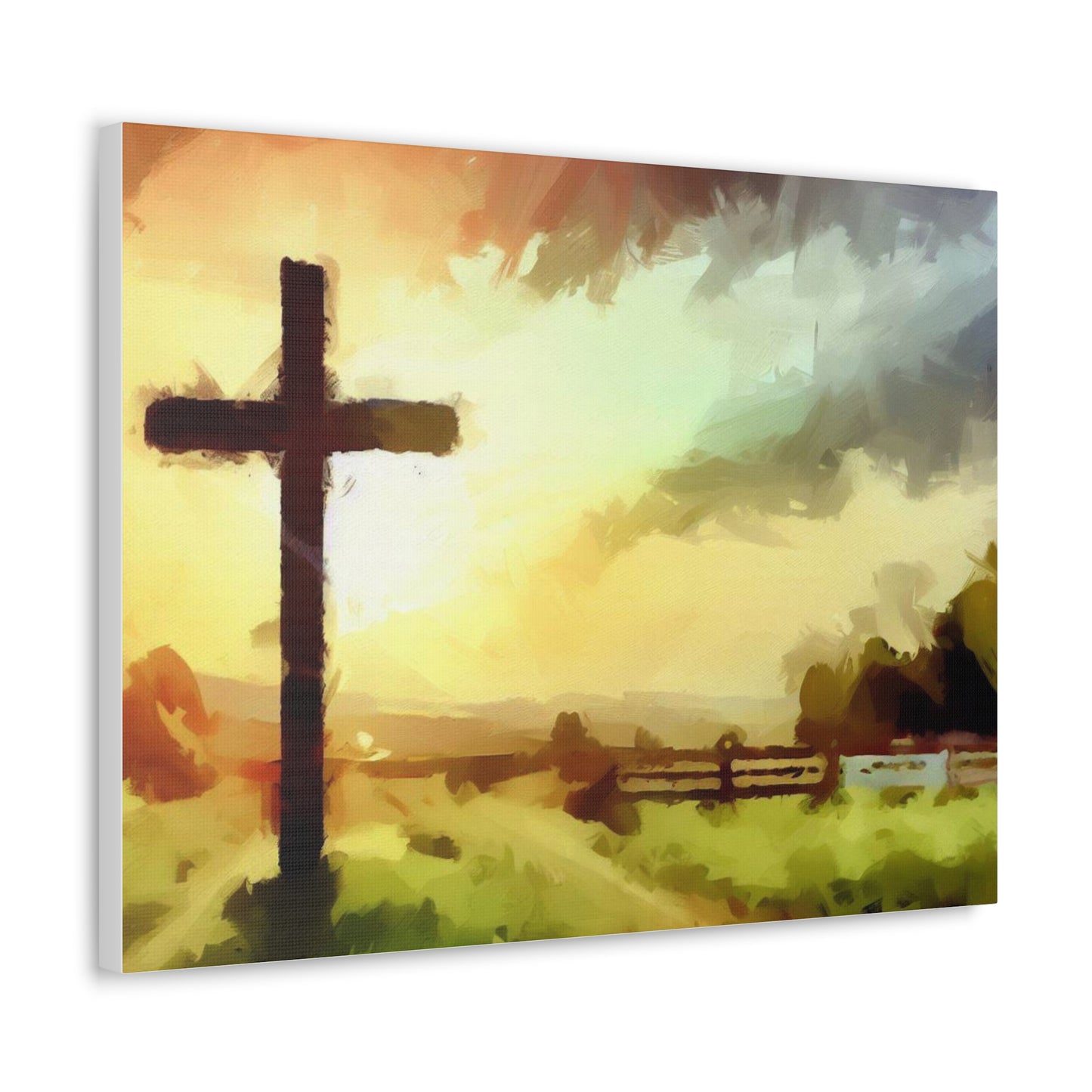 Christian wall art, Cross wall art, Farm art, Canvas Gallery Wraps - SaviTraviDesigns