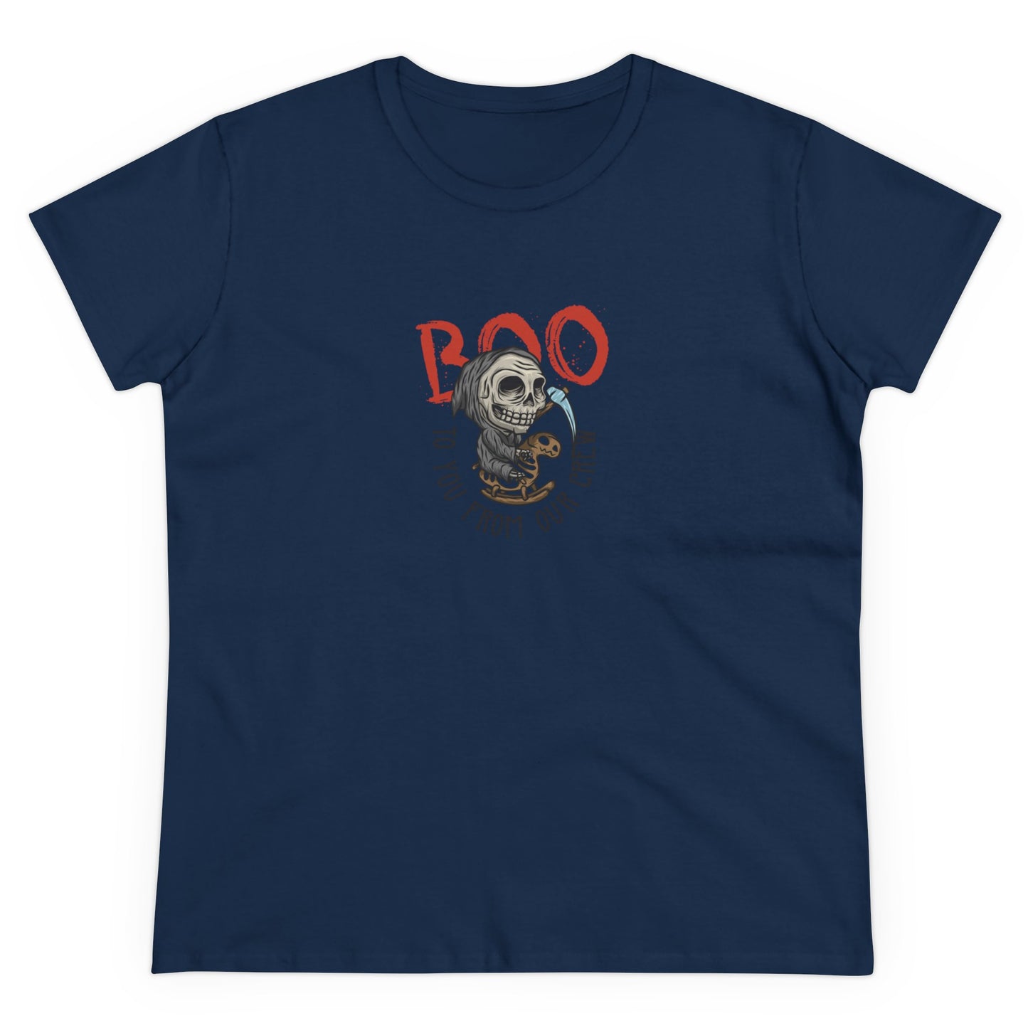 Boo To You and Our Crew, Halloween Graphic Shirts, Spooky Halloween Shirts, Scary Halloween Shirt Designs, Cute Halloween Graphic Tees, Funny Halloween Shirt Ideas Navy