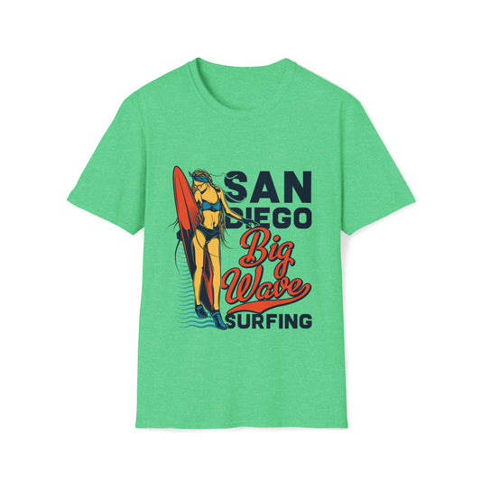 San Diego Big Wave Surfing, Beachwear Graphics, Tropical T-Shirt Designs, Ocean-Inspired Shirts, Surfing Graphics, Sun and Sand Apparel, Summer Wardrobe Essentials - SaviTraviDesigns