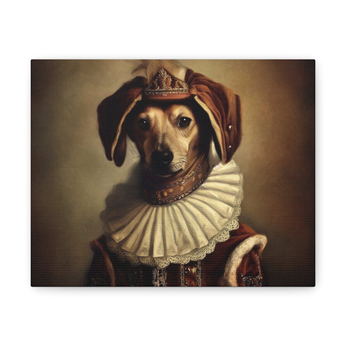 Fancy Dog, Canvas Dog Art, Dog Wall Art, Canine Canvas Art,Canvas Gallery Wraps, Pet Art 10″ x 8″ Premium Gallery Wraps (1.25″)