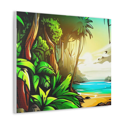 Jungle Sunset, Graffiti art prints, Street art canvas, Urban art decor, Graffiti-style wall art, Graffiti canvas prints, Street art posters - SaviTraviDesigns