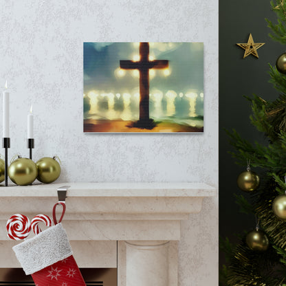 Christian wall art, Cross wall art, Beach art, Canvas Gallery Wrap - SaviTraviDesigns