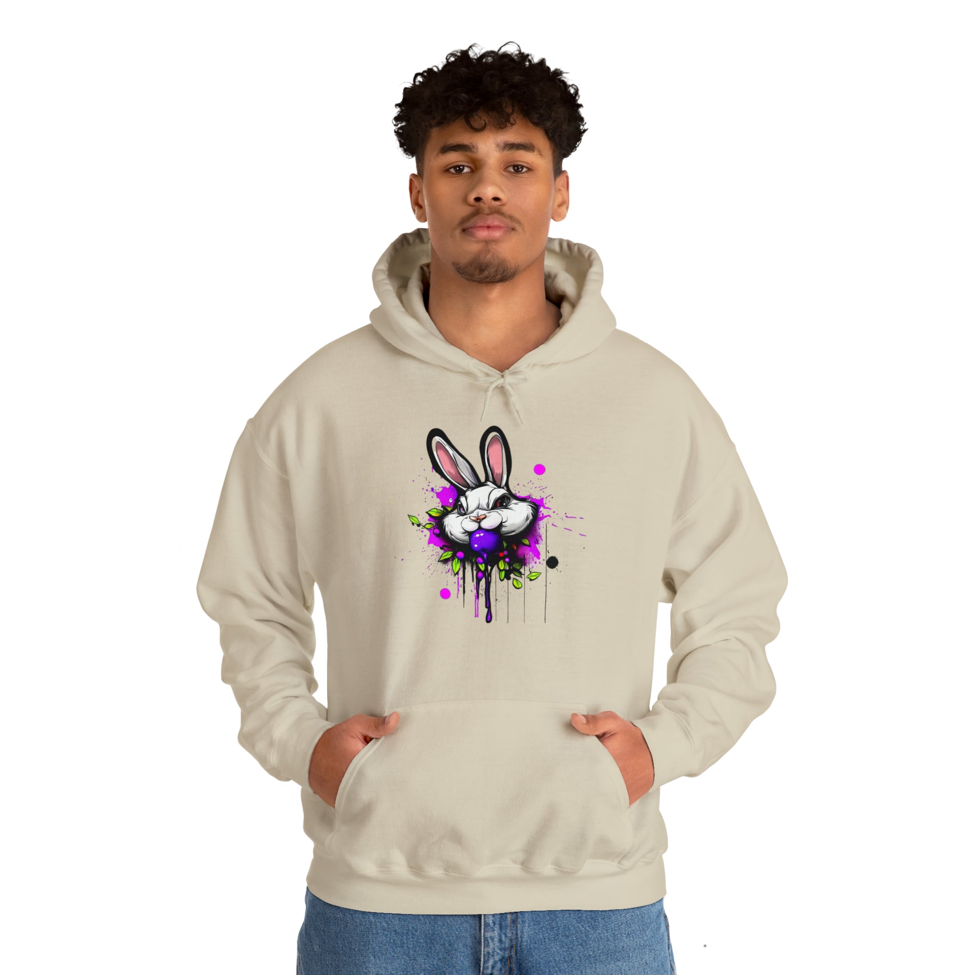 Bunny Hoodie, Graffiti Hoodie, Graffiti Sweatshirt, Bunny Urban art, Hooded Sweatshirt