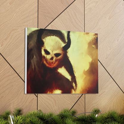 Halloween art, Demon canvas prints, Scary Halloween decor, Halloween home decor, Halloween wall, Gothic wall decor, Canvas Gallery Wraps - SaviTraviDesigns