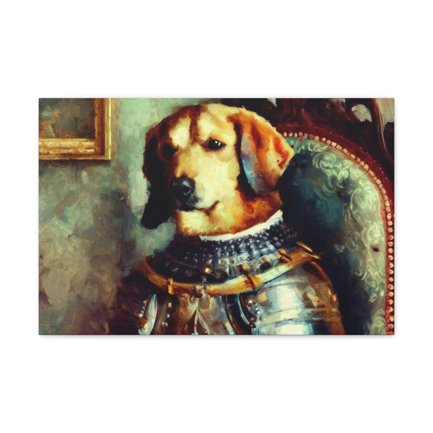 Fancy Dog, Canvas Dog Art, Dog Wall Art, Canine Canvas Art, Canvas Gallery Wraps 24″ x 16″ Premium Gallery Wraps (1.25″)