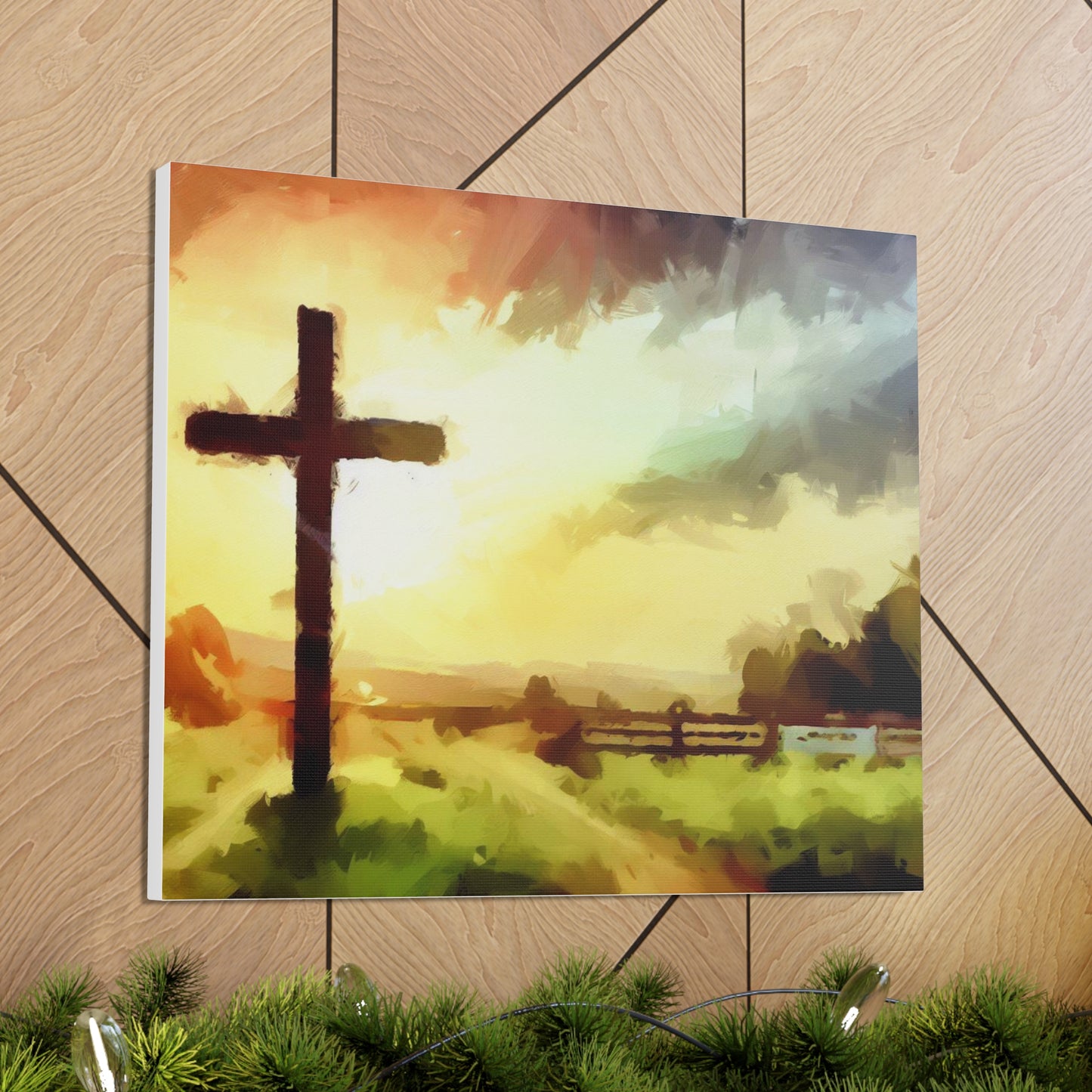 Christian wall art, Cross wall art, Farm art, Canvas Gallery Wraps - SaviTraviDesigns