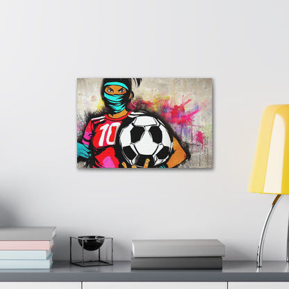 Soccer Player, Futbol Player, Graffiti art prints, Street art canvas, Urban art decor, Graffiti-style wall art, Graffiti canvas prints, Street art posters - SaviTraviDesigns