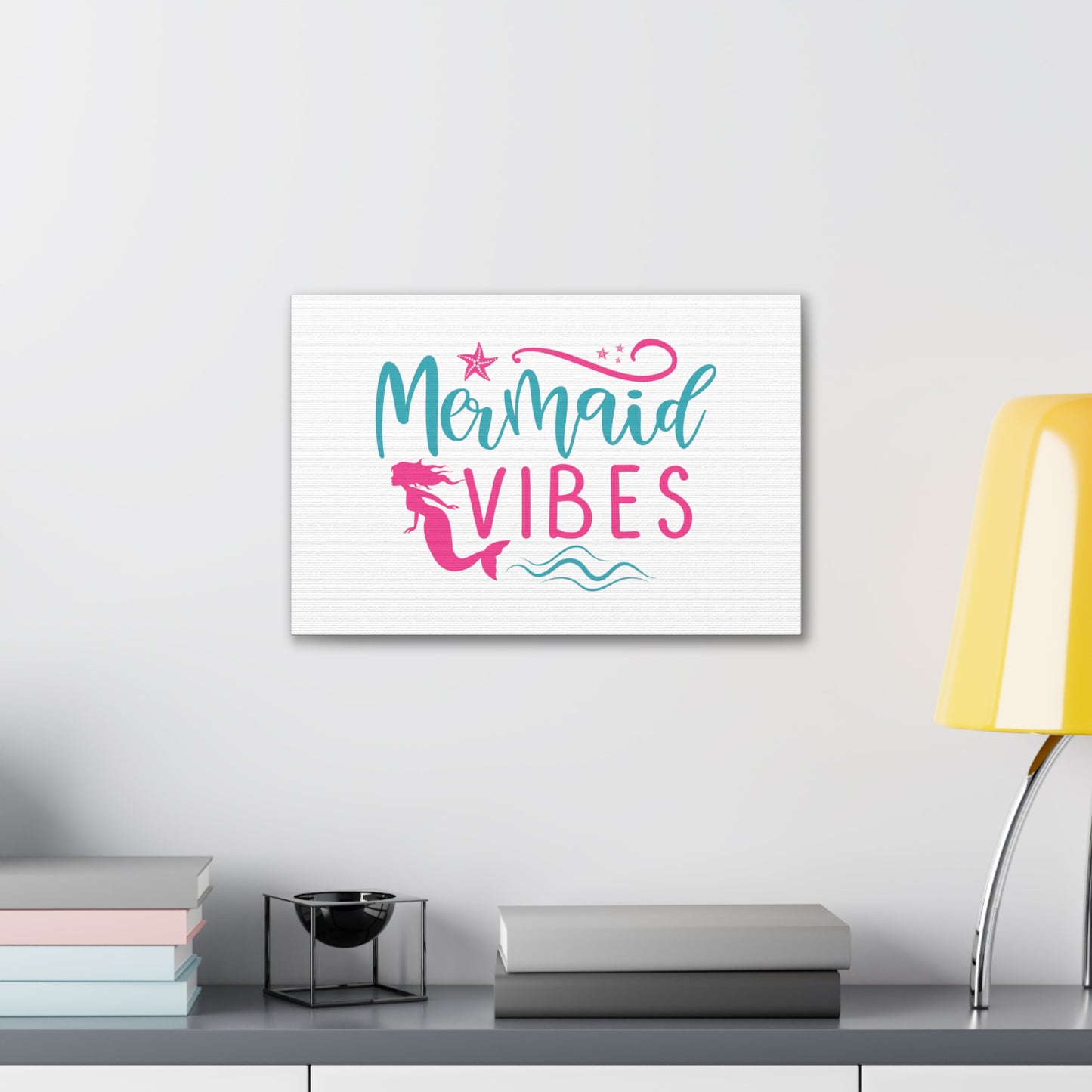 Mermaid Vibes, Mermaid Wall Art, Coastal Mermaid Decor, Beach House Mermaid Signs, Nautical Mermaid Decor, Mermaid Nursery Wall Decor - SaviTraviDesigns