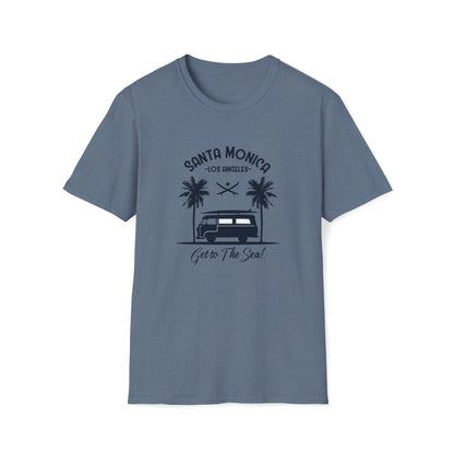 Santa Monica Surf Lifestyle |Beach Lifestyle Shirts | Summer Vibe Apparel Heather Indigo