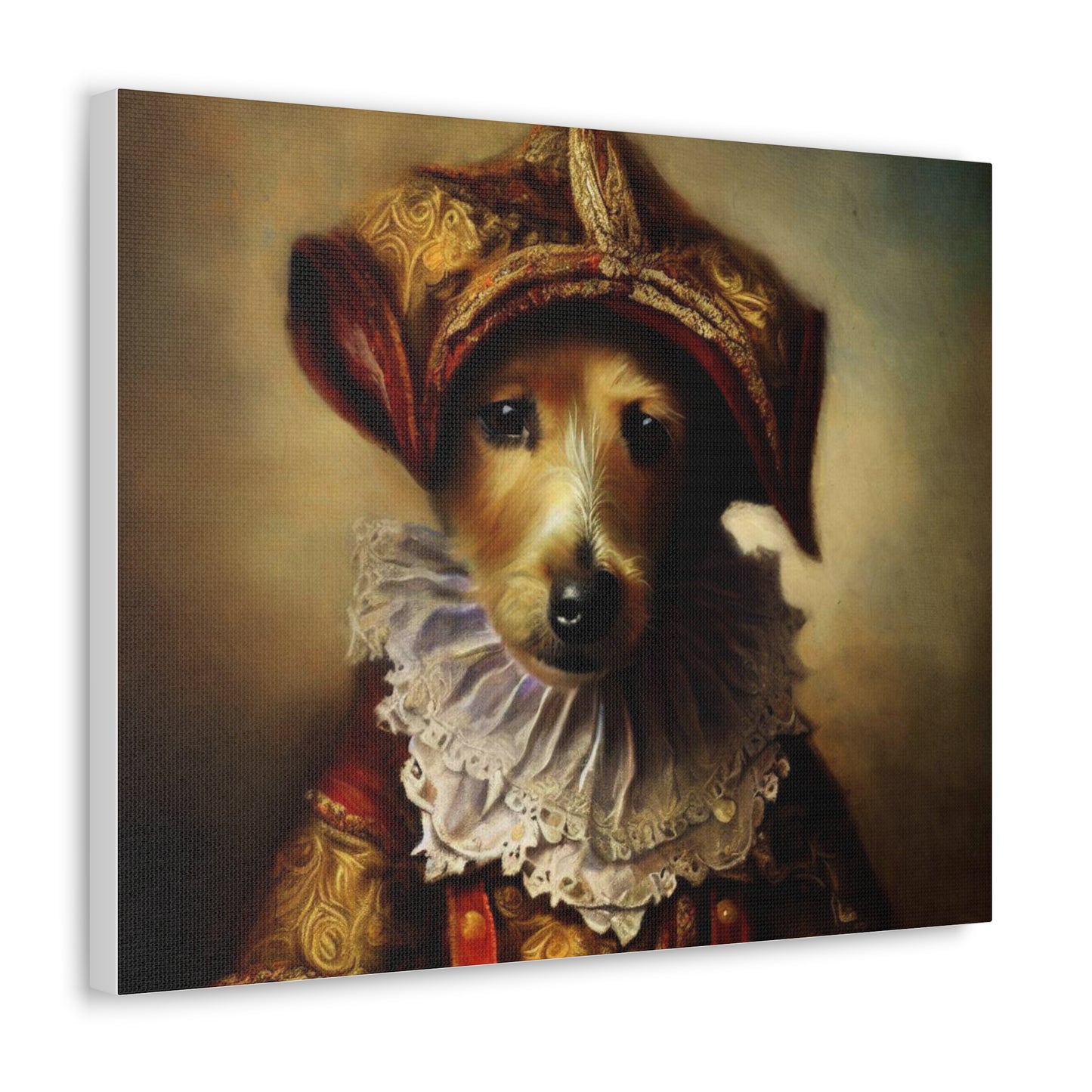 Fancy Dog, Canvas Dog Art, Dog Wall Art, Canine Canvas Art,Canvas Gallery Wraps