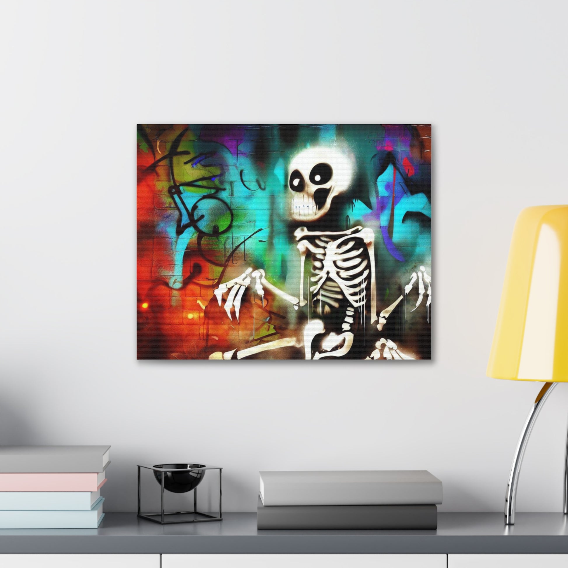 Halloween art, Skeleton canvas prints, Scary Halloween decor, Halloween home decor, Halloween wall, Gothic wall decor, Canvas Gallery Wraps - SaviTraviDesigns