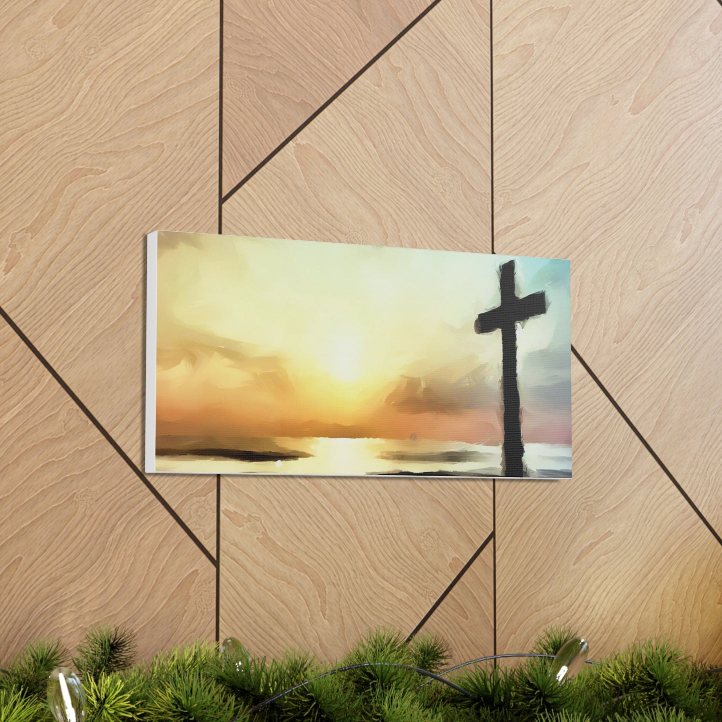 Christian wall art, Cross wall art, Beach art, ocean art, Canvas Gallery Wraps - SaviTraviDesigns