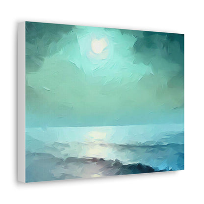 Moon wall art, Ocean wall art, ocean art, Canvas Gallery Wraps