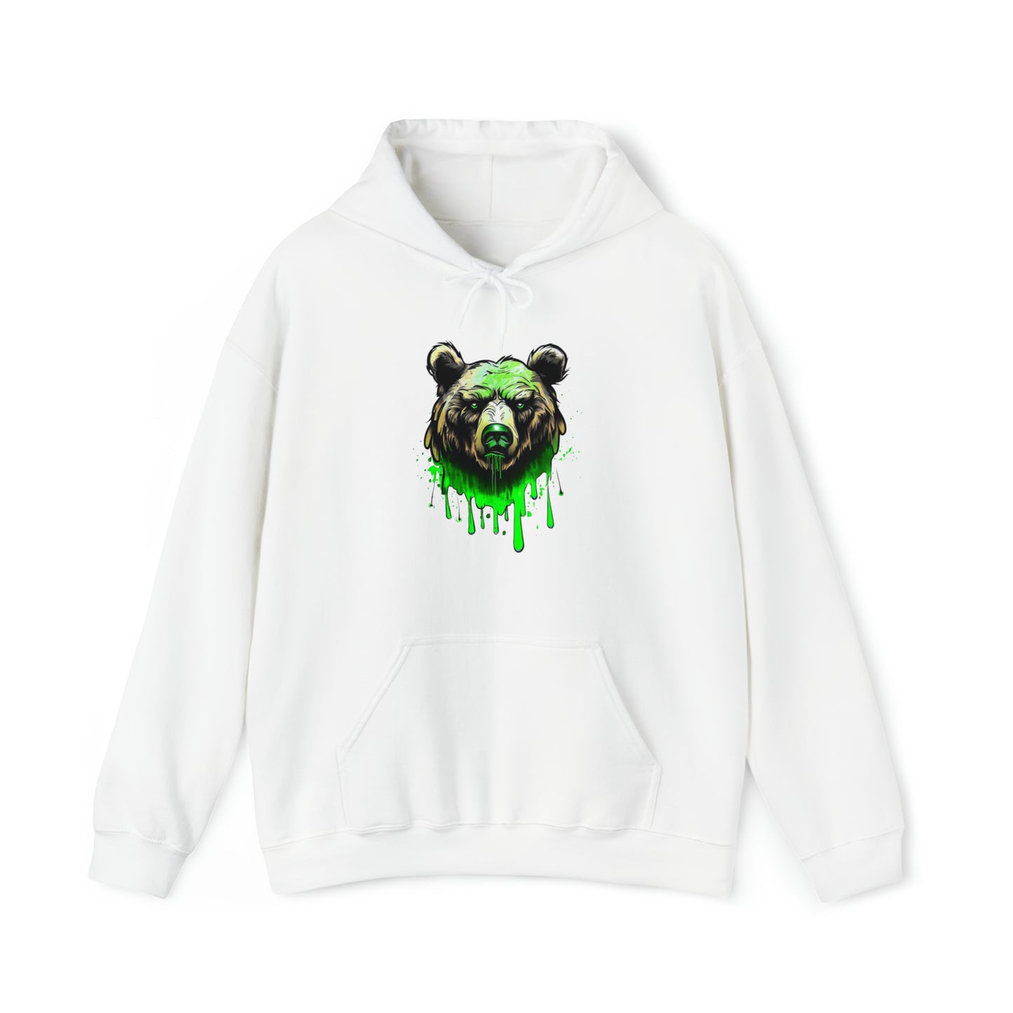 Bear Hoodie, Graffiti Graphic Shirt, Street Art, Urban Art, Unisex Hooded Sweatshirt White