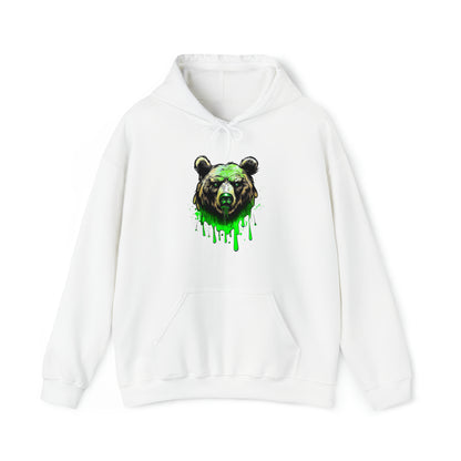 Bear Hoodie, Graffiti Graphic Shirt, Street Art, Urban Art, Unisex Hooded Sweatshirt White