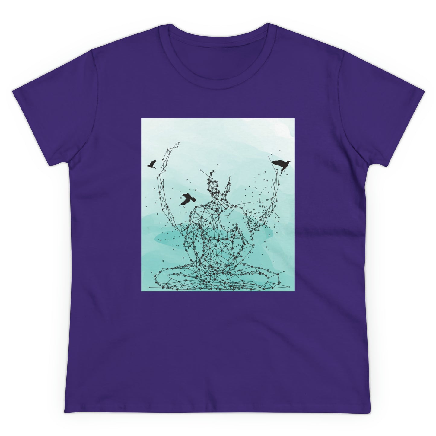 Meditation T-Shirts, Yoga Graphic Tees, Mindfulness Apparel, Zen T-Shirts, Spiritual Shirts, Chakra Tees, Womens T-Shirt Purple