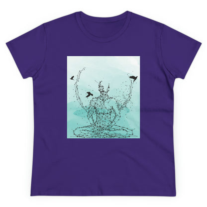 Meditation T-Shirts, Yoga Graphic Tees, Mindfulness Apparel, Zen T-Shirts, Spiritual Shirts, Chakra Tees, Womens T-Shirt Purple