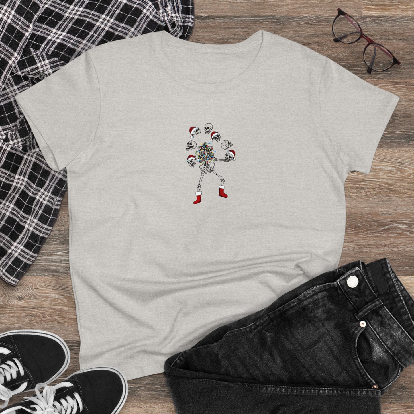 Juggling Santa, Skeleton Santa, Skeleton Christmas, Christmas Graphic Shirts, Festive Holiday T-Shirts, Ugly Christmas Sweater Tees, Funny Christmas Shirt Designs, Cute Xmas Graphic Tees