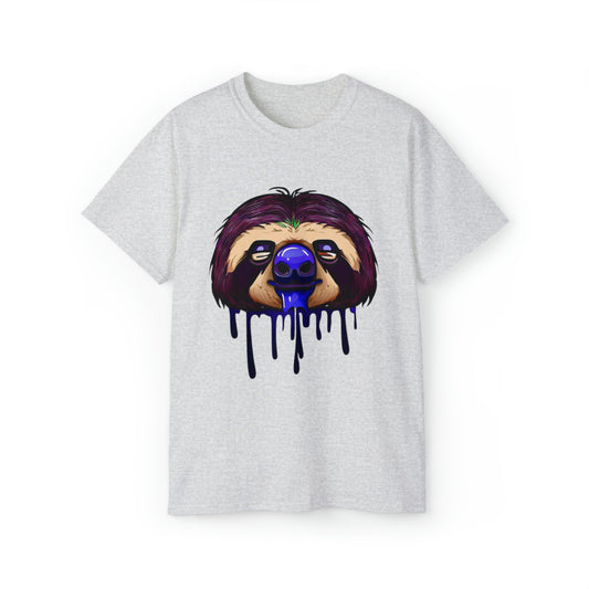 Graffiti Tshirt, Sloth Tshirt,  Graphic T-Shirt, Unisex Ultra Cotton Tee, Blue Sloth - SaviTraviDesigns