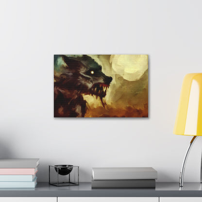 Halloween art, Werewolf canvas prints, Scary Halloween decor, Halloween home decor, Halloween wall, Gothic wall decor, Canvas Gallery Wraps - SaviTraviDesigns