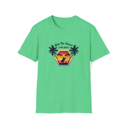 Ride The Waves |Beach Lifestyle Shirts | Summer Vibe Apparel Heather Irish Green