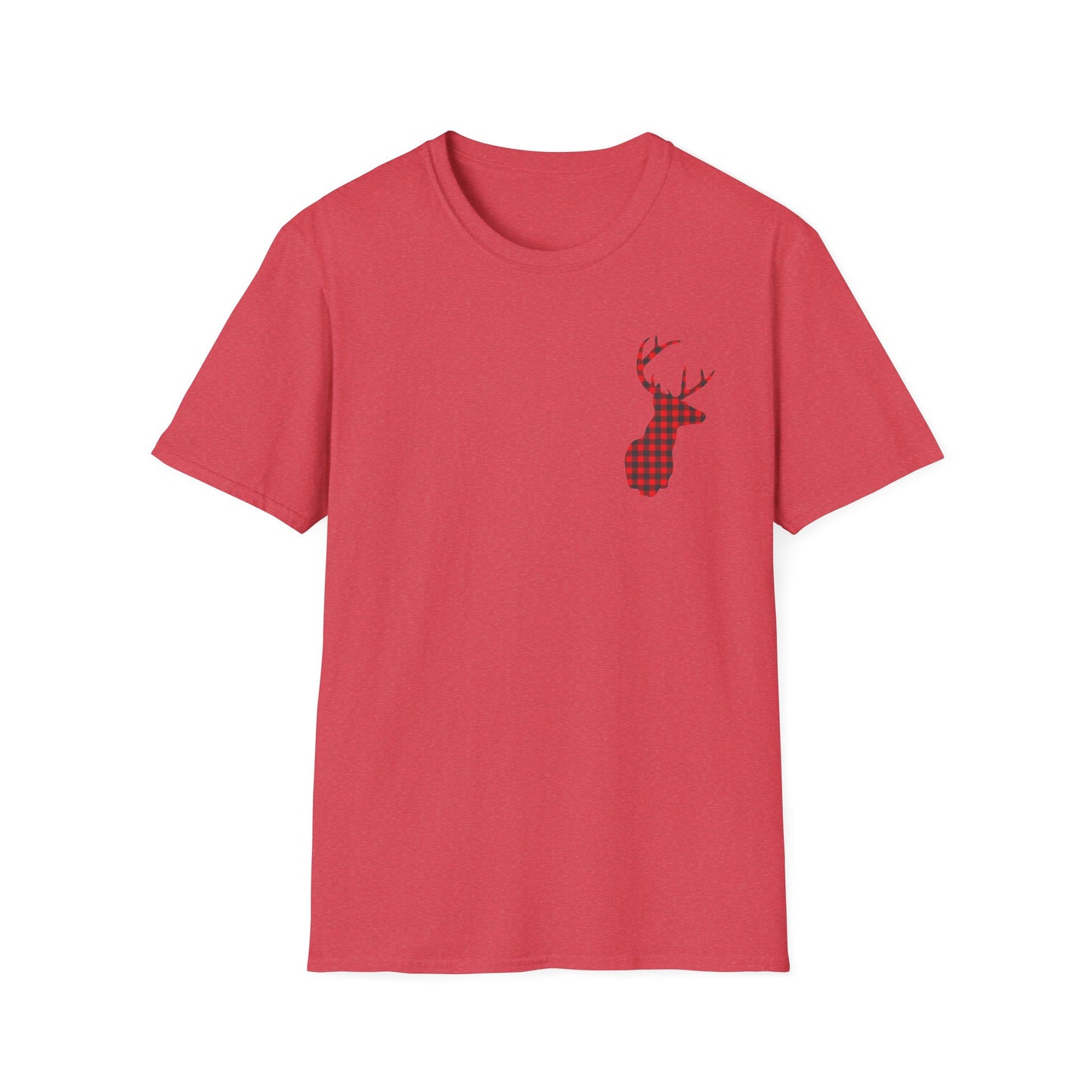 Plaid Elk T-Shirt Heather Red