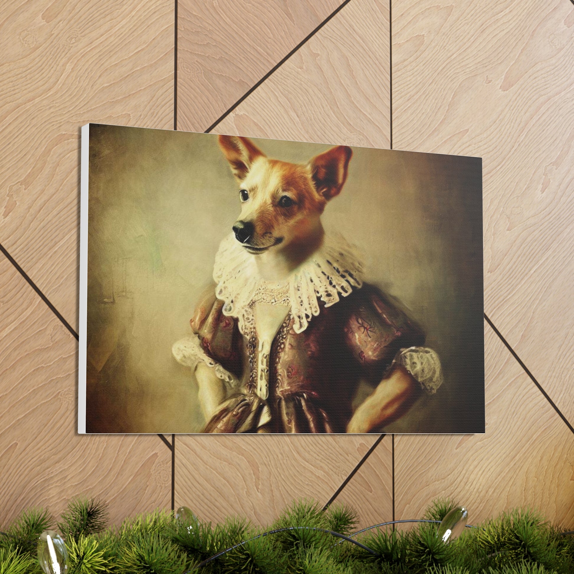 Fancy Dog, Canvas Dog Art, Dog Wall Art, Canine Canvas Art,Canvas Gallery Wraps