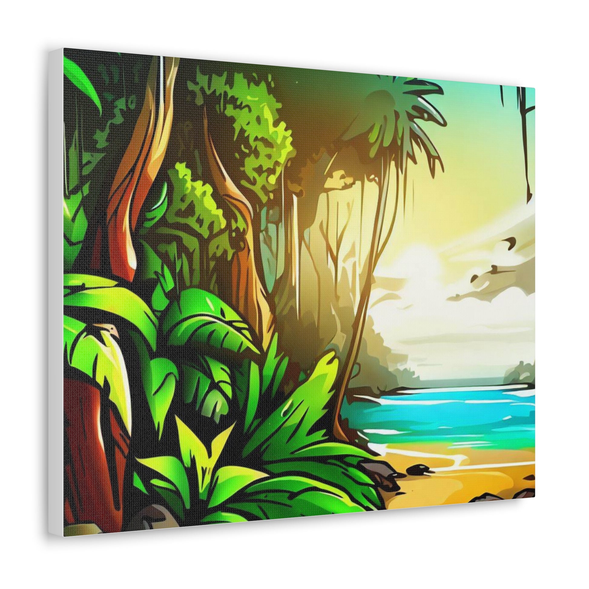 Jungle Sunset, Graffiti art prints, Street art canvas, Urban art decor, Graffiti-style wall art, Graffiti canvas prints, Street art posters - SaviTraviDesigns