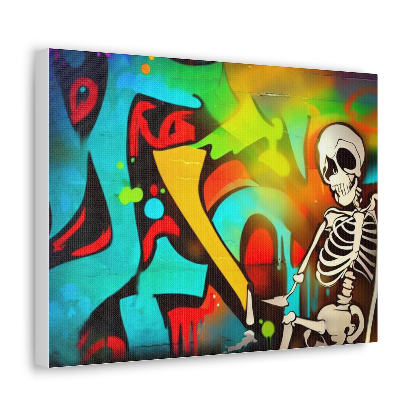 Halloween art, Skeleton canvas prints, Graffiti Halloween, Scary Halloween decor, Halloween home decor, Halloween wall, Gothic wall decor, Canvas Gallery Wraps - SaviTraviDesigns