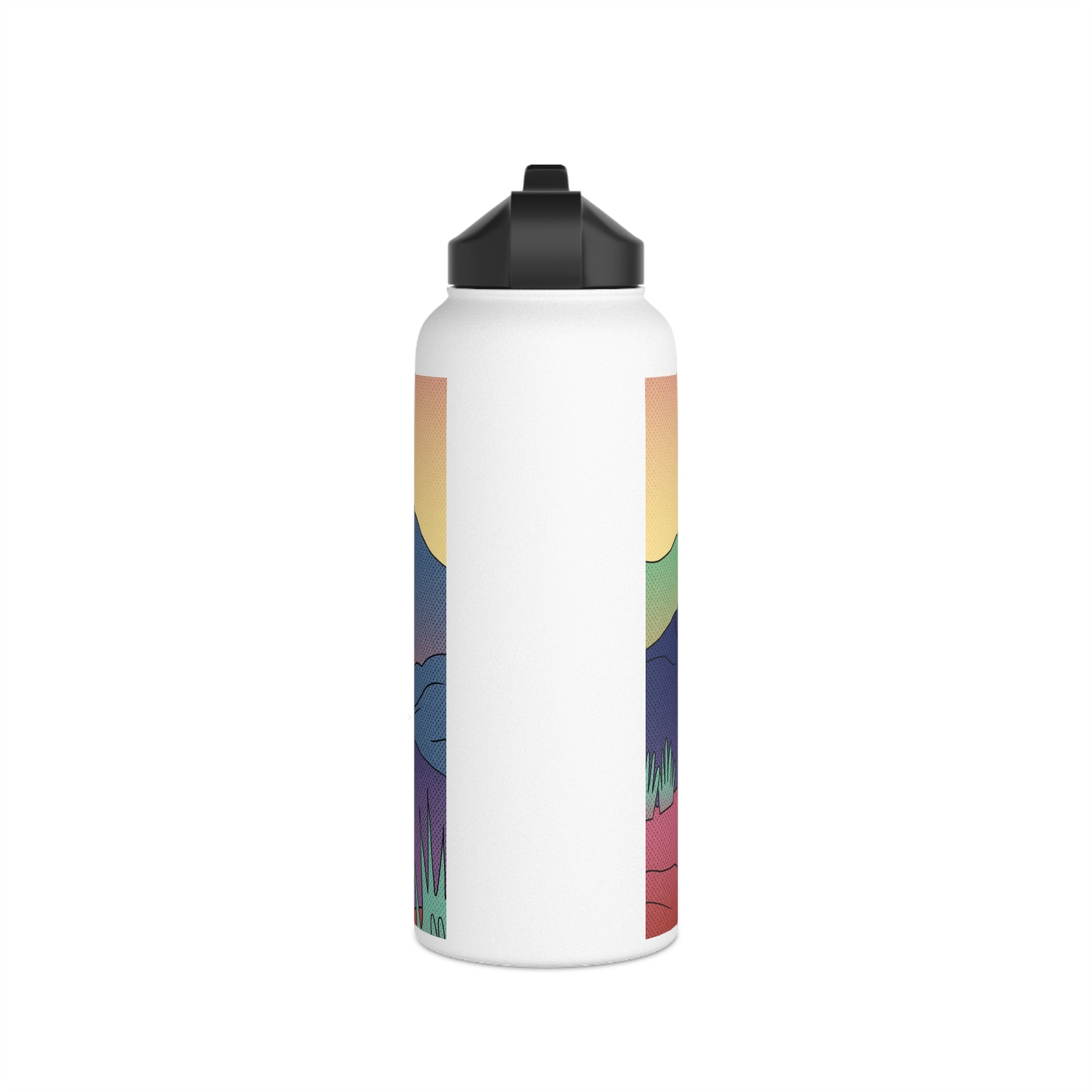 Print water bottle, Stainless Steel Water Bottle, Standard Lid - SaviTraviDesigns