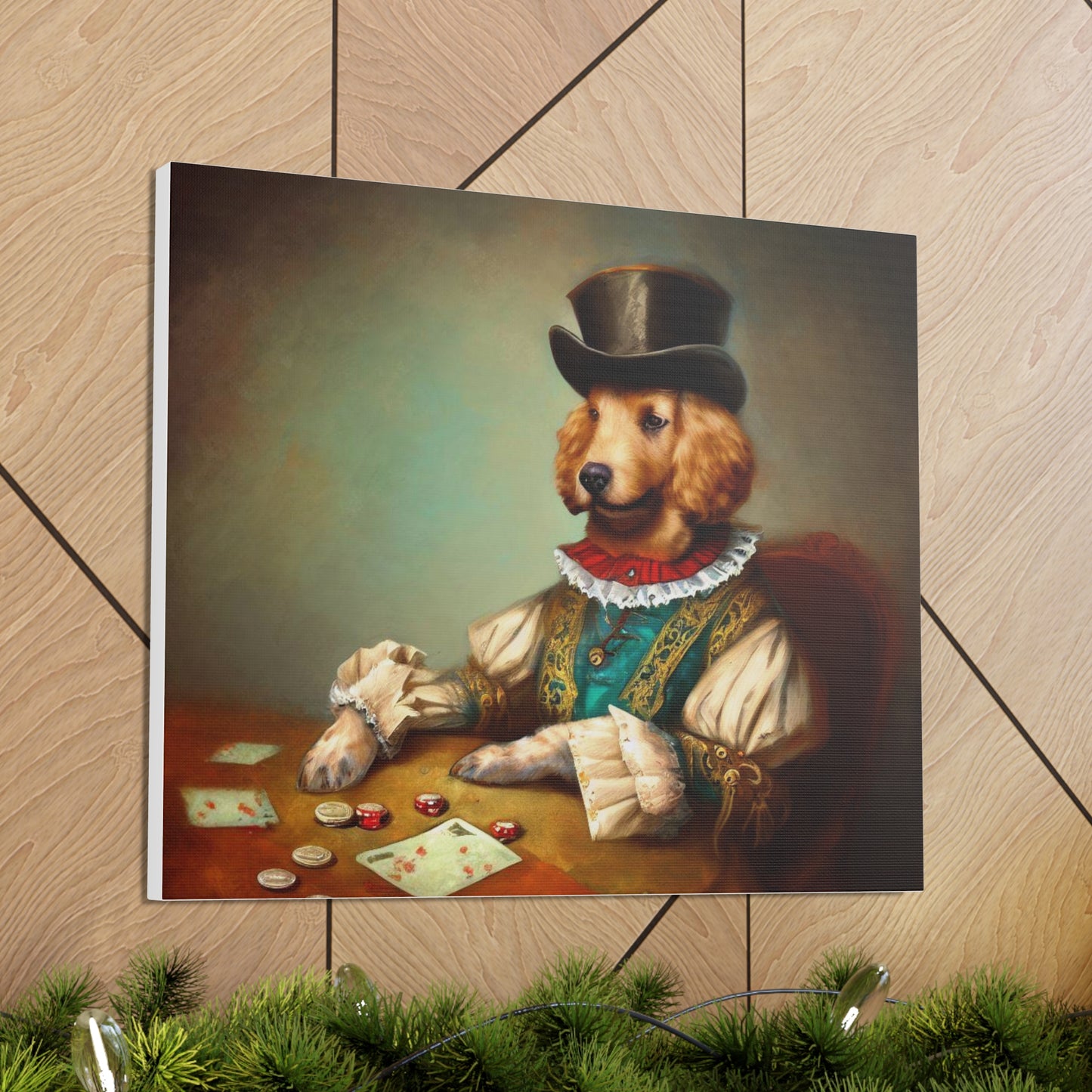 Fancy Dog, Canvas Dog Art, Dog Wall Art, Canine Canvas Art, Canvas Gallery Wraps