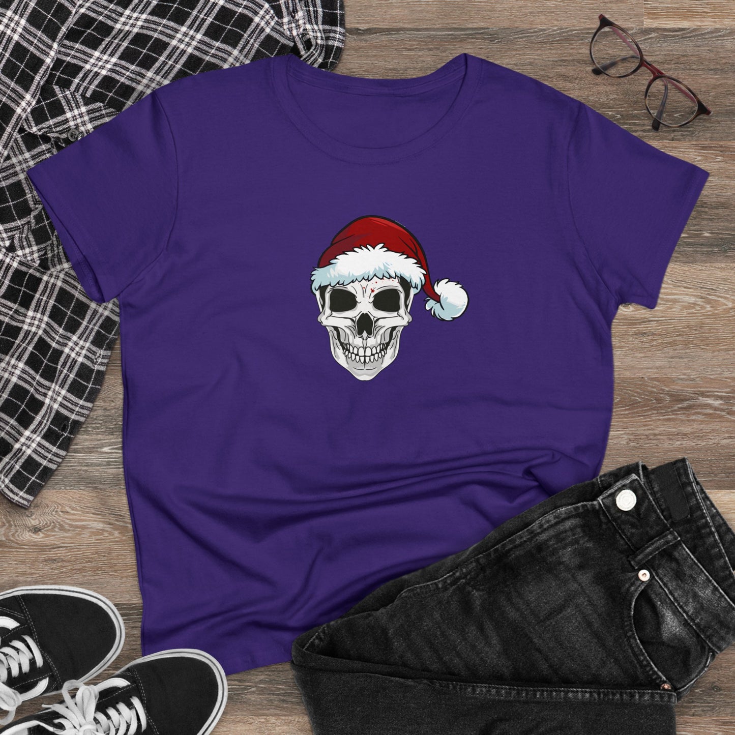 Skeleton Santa Hat, Christmas Graphic Shirts, Festive Holiday T-Shirts, Ugly Christmas Sweater Tees, Funny Christmas Shirt Designs, Cute Xmas Graphic Tees