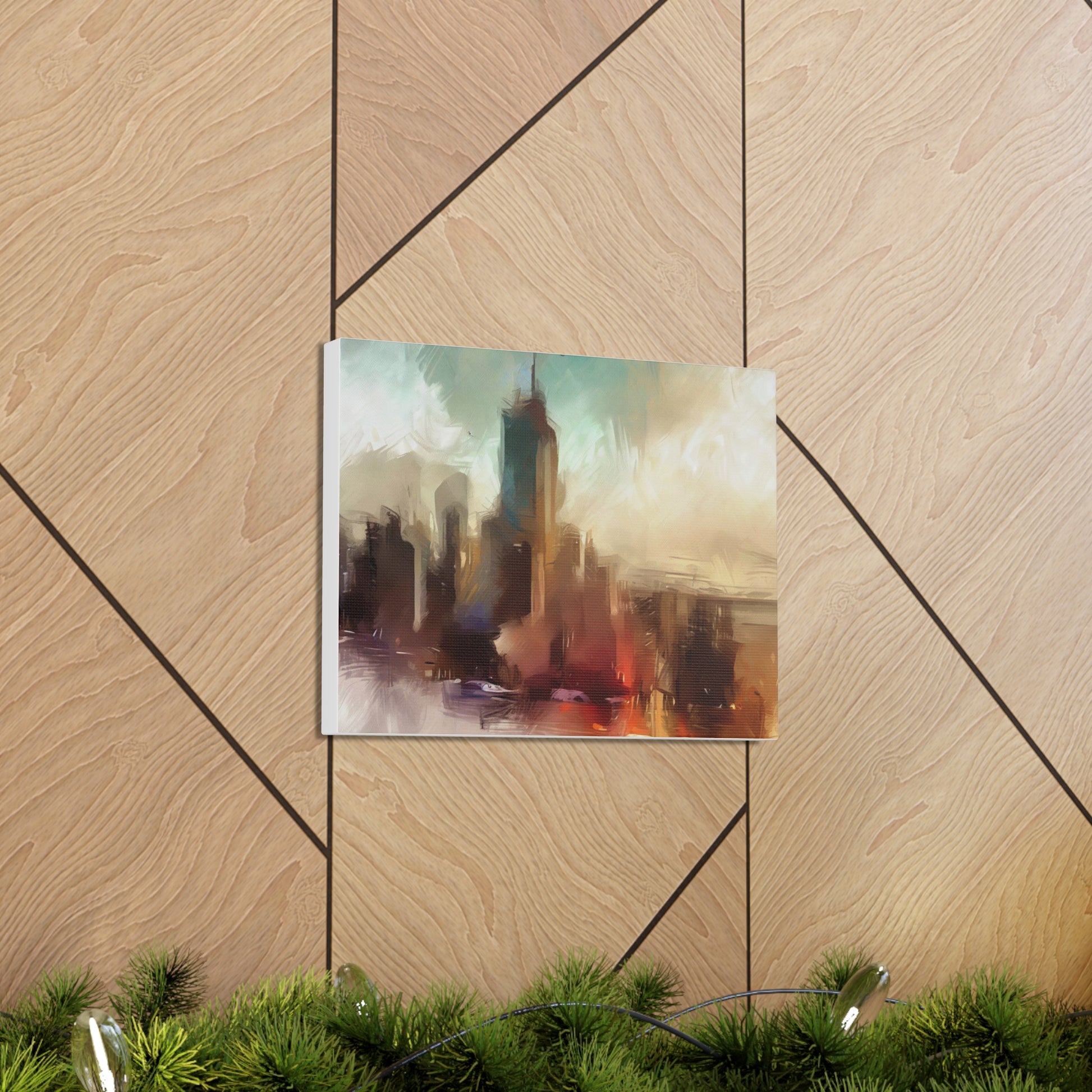 Cityscape wall art, city wall art, city art, Canvas Gallery Wraps