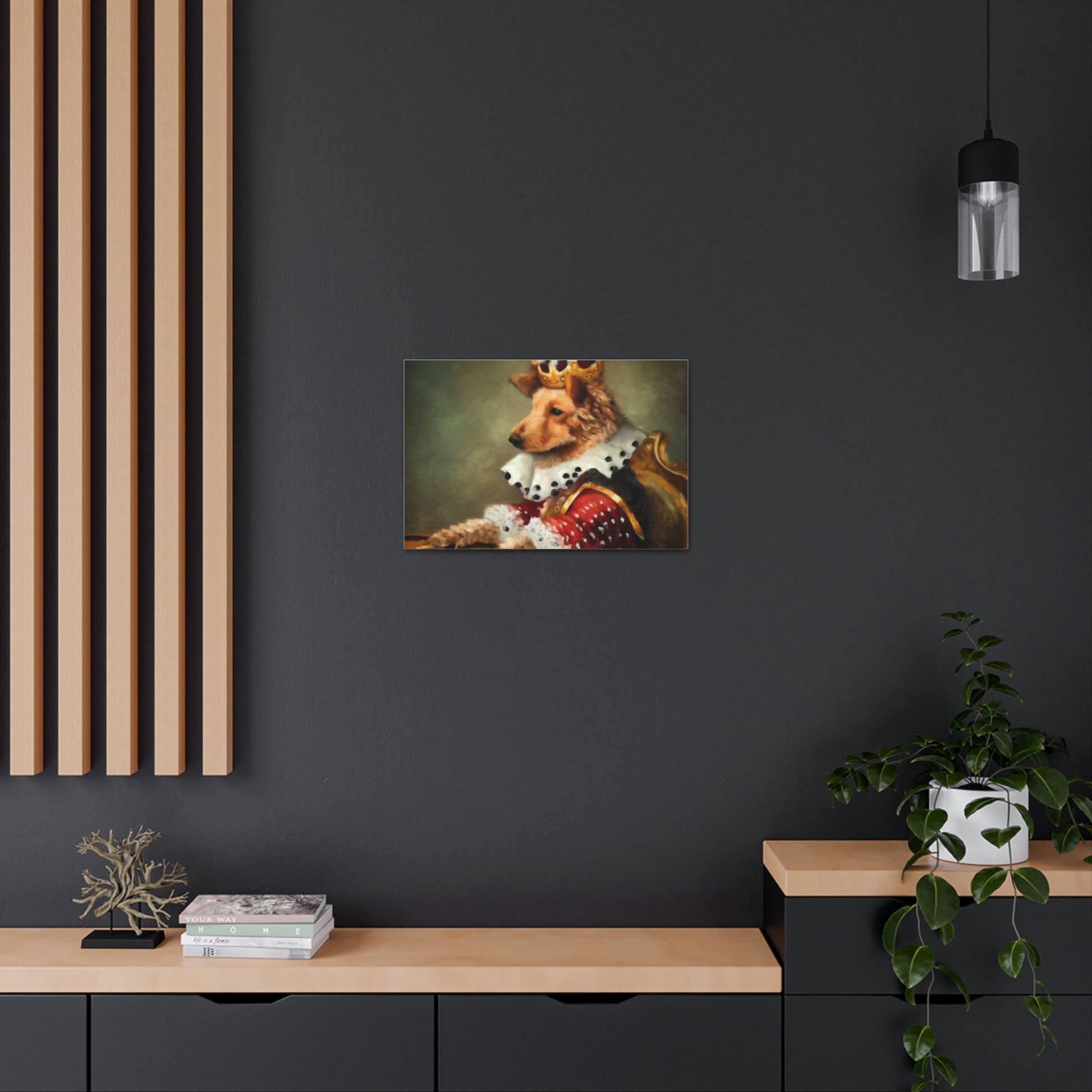 Fancy Dog, Canvas Dog Art, Dog Wall Art, Canine Canvas Art,Canvas Gallery Wraps, Pet Art, King Dog - SaviTraviDesigns