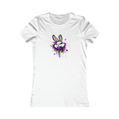 Graffiti Tshirt, Bunny Tshirt, Womens Tshirt, Graphics Tshirt, Purple Bunny - SaviTraviDesigns