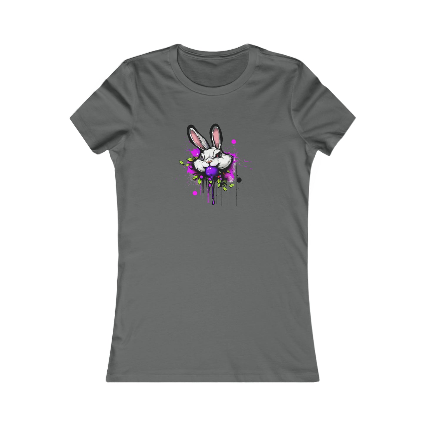 Graffiti Tshirt, Bunny Tshirt, Womens Tshirt, Graphics Tshirt, Purple Bunny - SaviTraviDesigns