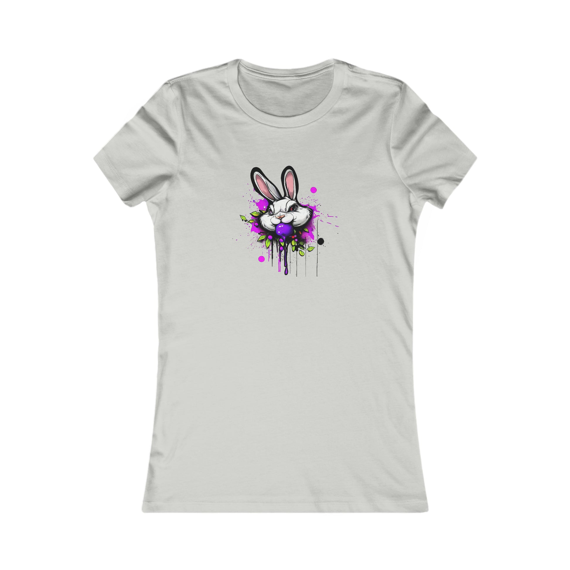 Graffiti Tshirt, Bunny Tshirt, Womens Tshirt, Graphics Tshirt, Purple Bunny - SaviTraviDesigns