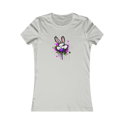 Graffiti Tshirt, Bunny Tshirt, Womens Tshirt, Graphics Tshirt, Purple Bunny - SaviTraviDesigns