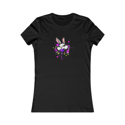 Graffiti Tshirt, Bunny Tshirt, Womens Tshirt, Graphics Tshirt, Purple Bunny - SaviTraviDesigns