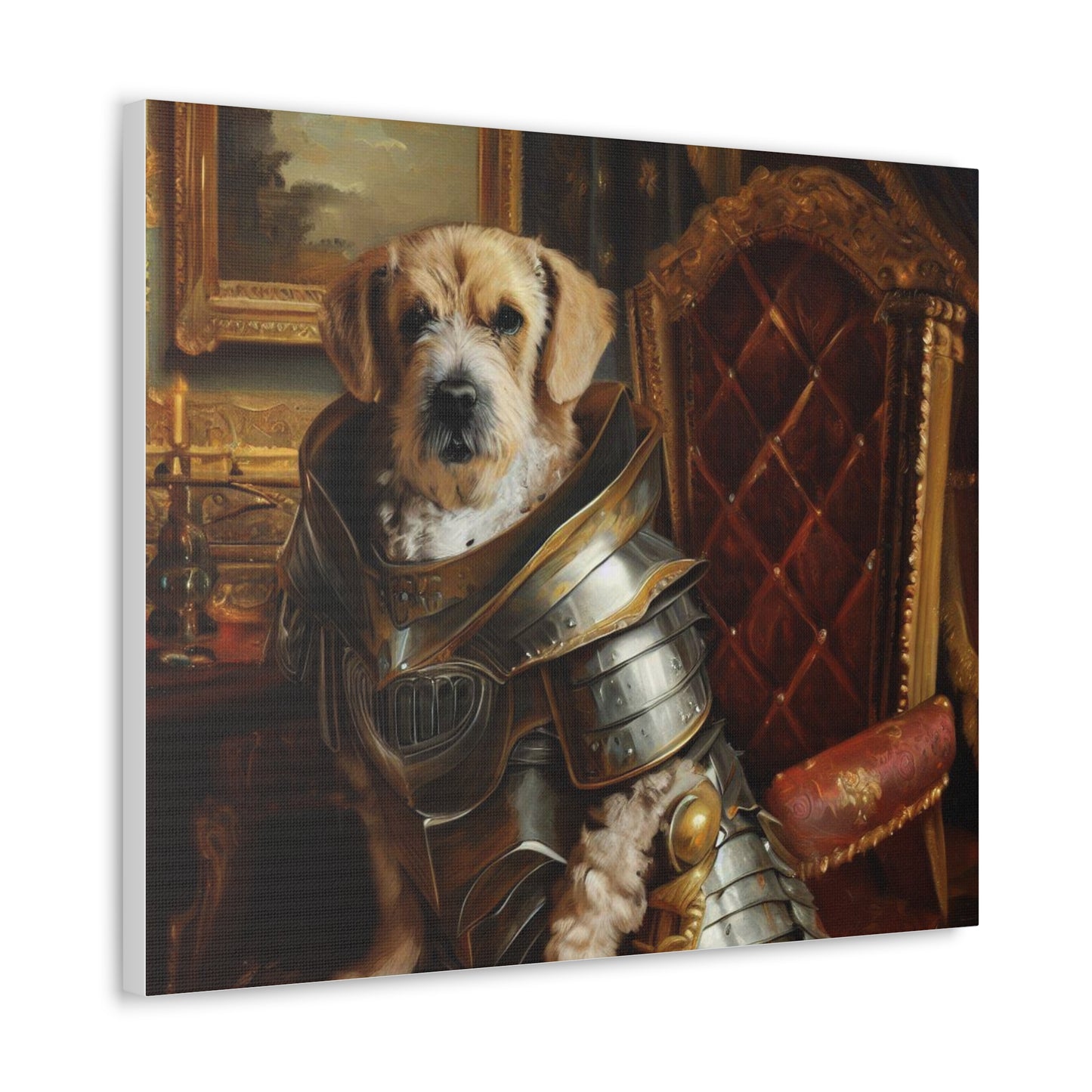 Fancy Dog, Canvas Dog Art, Dog Wall Art, Canine Canvas Art, Canvas Gallery Wraps