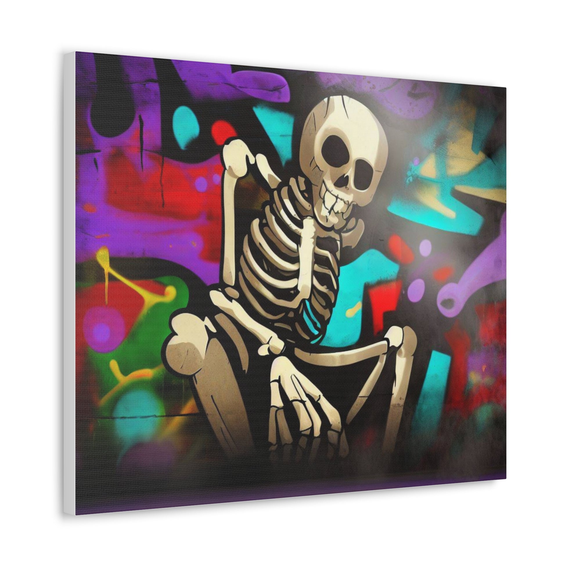 Halloween art, Skeleton canvas prints, Scary Halloween decor, Halloween home decor, Halloween wall, Gothic wall decor, Canvas Gallery Wraps - SaviTraviDesigns