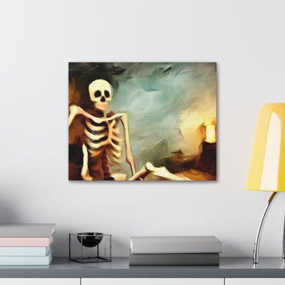 Halloween art, Skeleton canvas prints, Scary Halloween decor, Halloween home decor, Halloween wall, Gothic wall decor, Canvas Gallery Wraps - SaviTraviDesigns