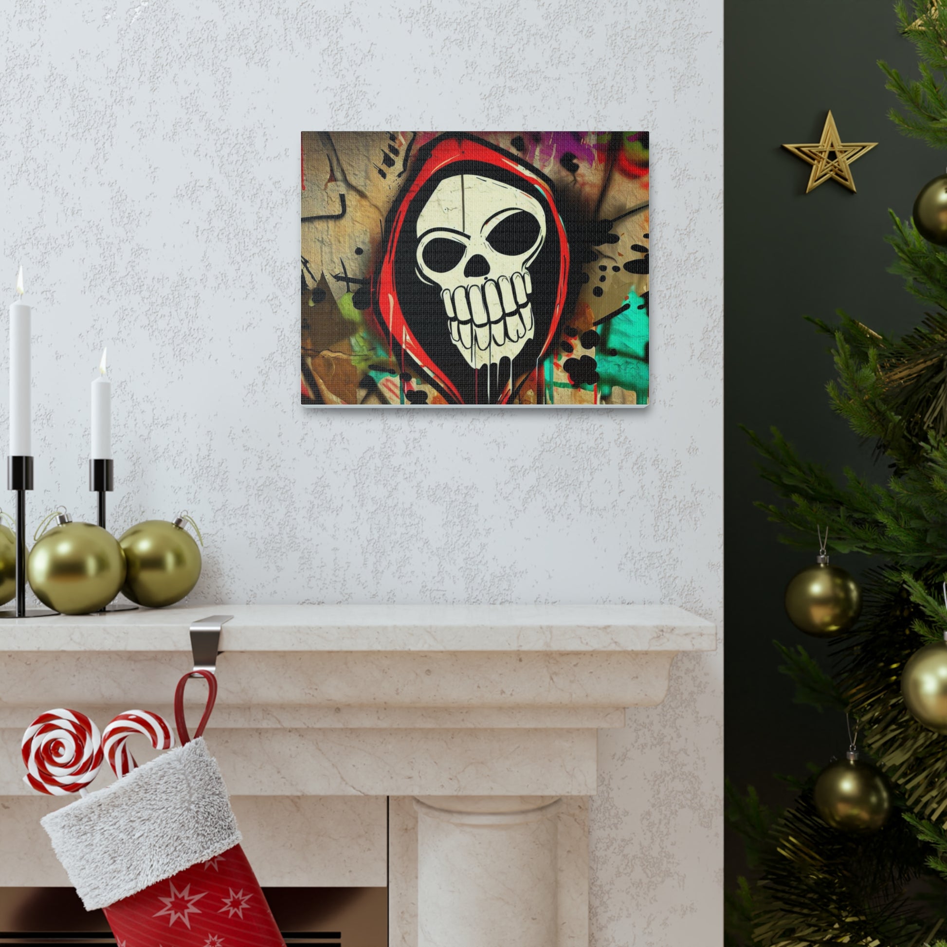 Halloween art, Skeleton canvas prints, Scary Halloween decor, Halloween home decor, Halloween wall, Gothic wall decor, Canvas Gallery Wraps - SaviTraviDesigns