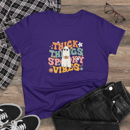 Thick Spooky Vibes, Halloween Graphic Shirts, Spooky Halloween Shirts, Scary Halloween Shirt Designs, Cute Halloween Graphic Tees, Funny Halloween Shirt Ideas